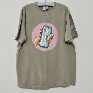 Dewey Beer Size XL Comfort Colors Beige Cotton Unisex Short-sleeved T Shirt Top